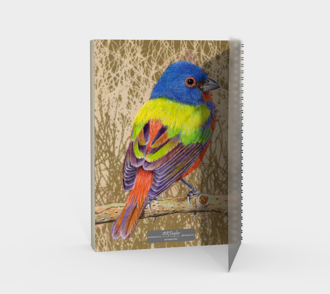 Spiral Notebook (portrait) Painted Bunting