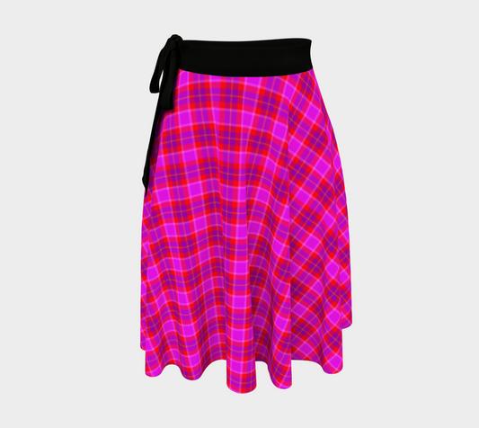 Wrap Skirt - Pink Tartan