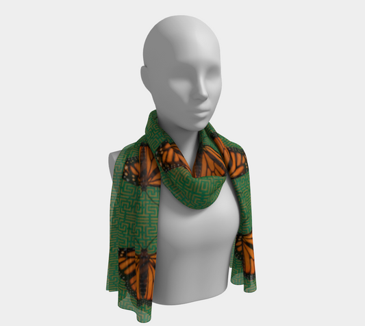 Scarf (two sizes) Monarch Butterfly 8 Up
