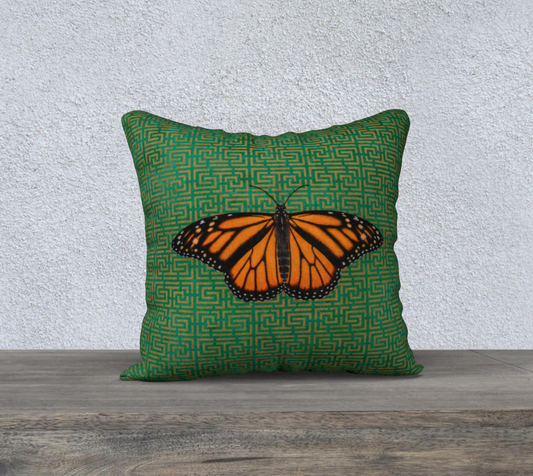 Cushion Cover (18" x 18") Monarch Butterfly