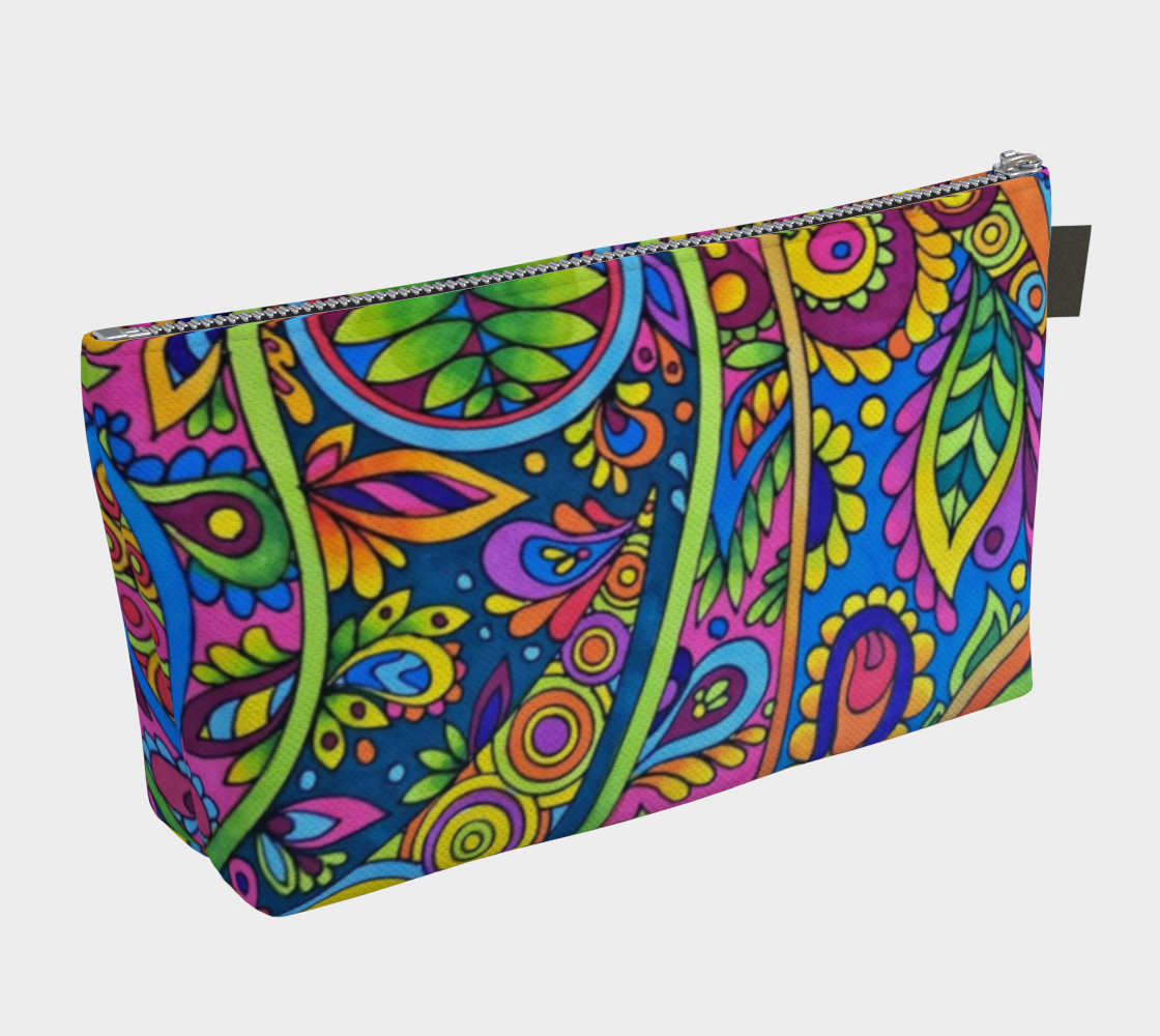 Pouch (fabric - two sizes) Crazy Paisley