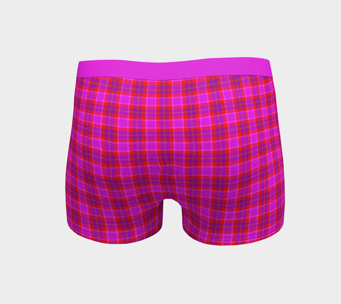 Bootie Shorts - Pink Tartan