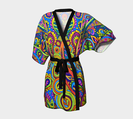 Kimono Robe (two sizes) Crazy Paisley