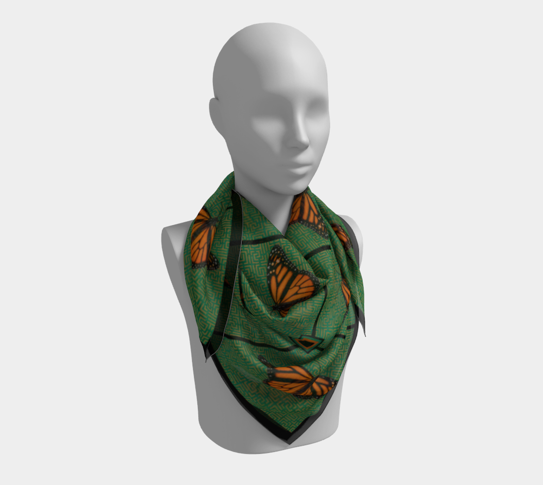 Scarf (square) Monarch Butterfly