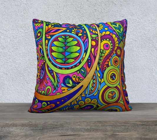 Cushion Cover (22" x 22") Crazy Paisley