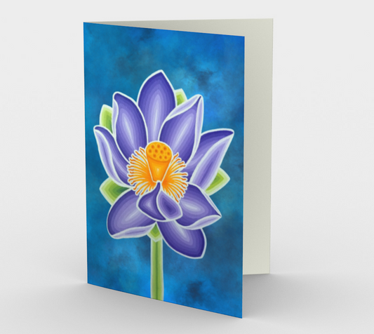 Card (blank inside) Lotus Flower