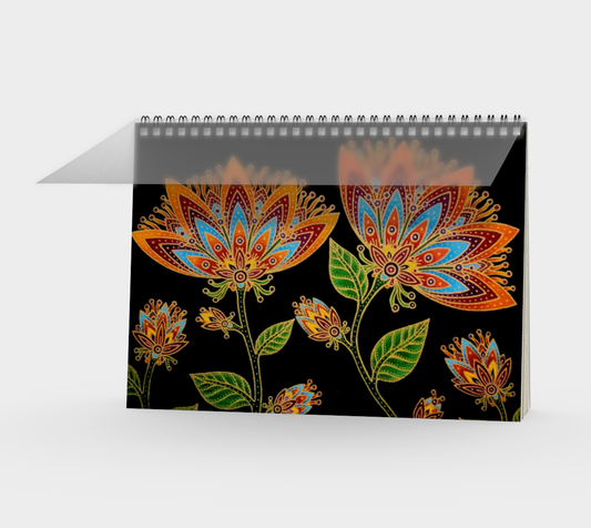 Spiral Notebook (landscape) Fab Floral