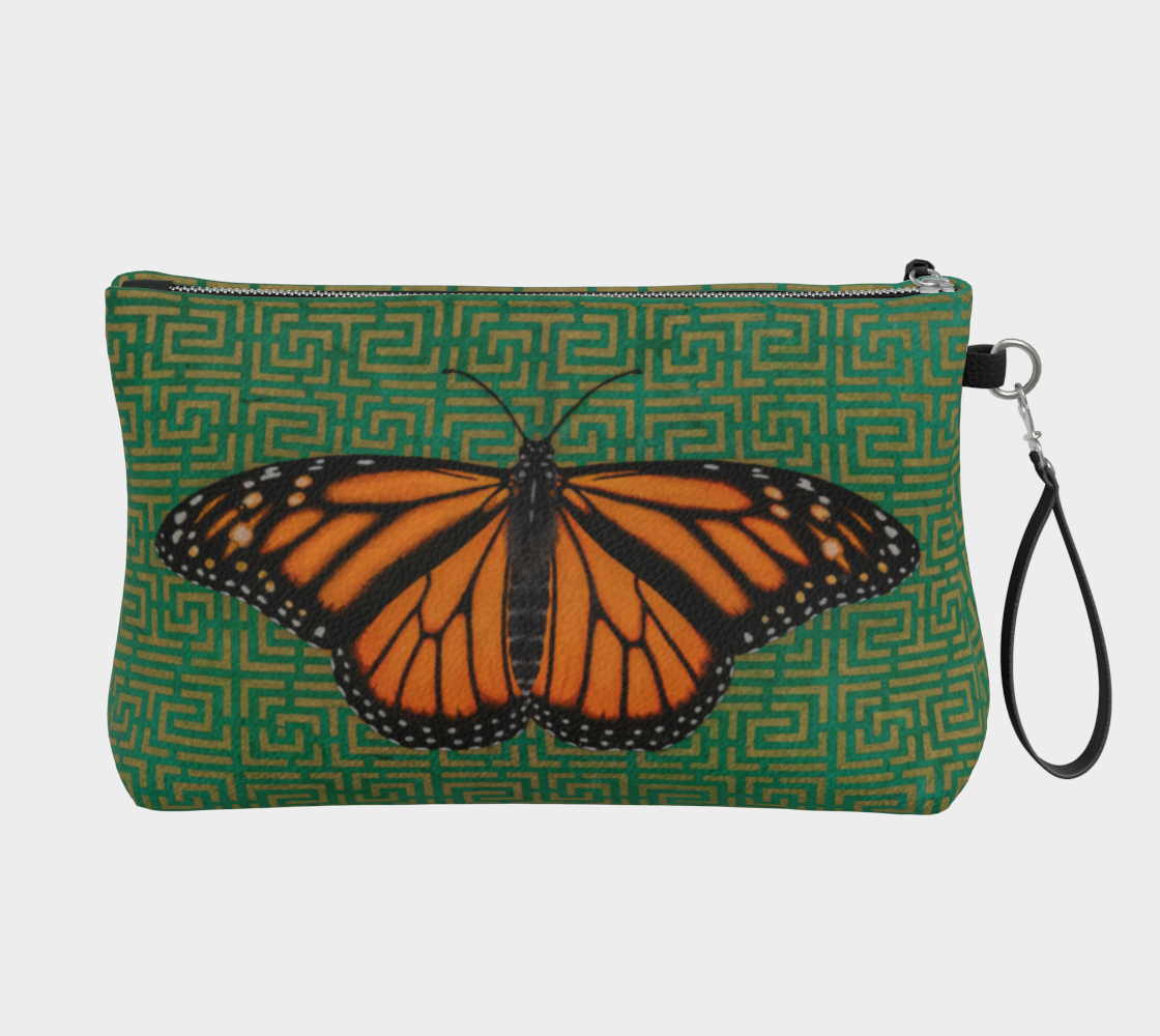 Pouch (vegan leather) Monarch Butterfly