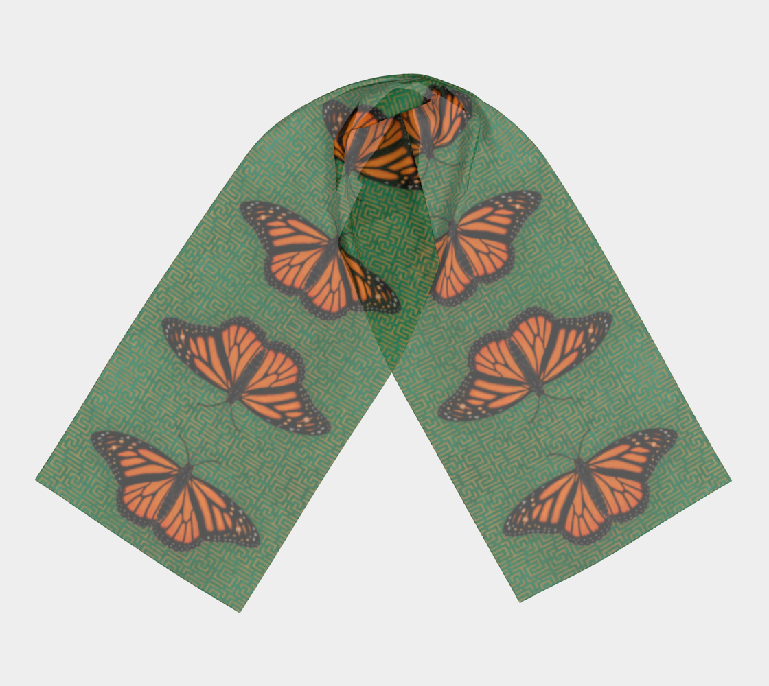 Scarf (two sizes) Monarch Butterfly 8 Up
