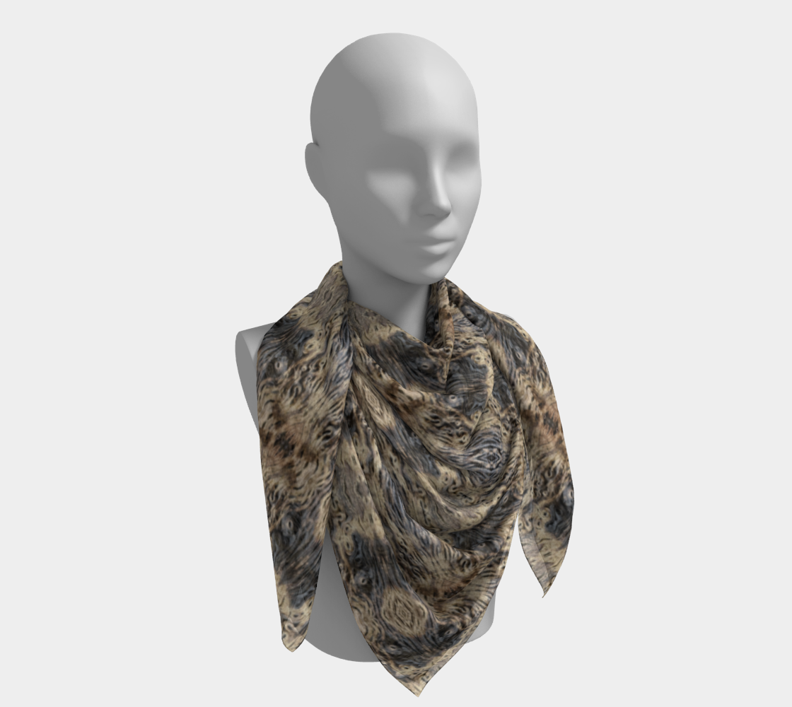 Scarf (square four sizes) Abstract Wood