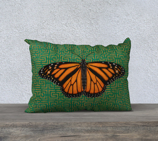 Cushion Cover (20" x 14") Monarch Butterfly