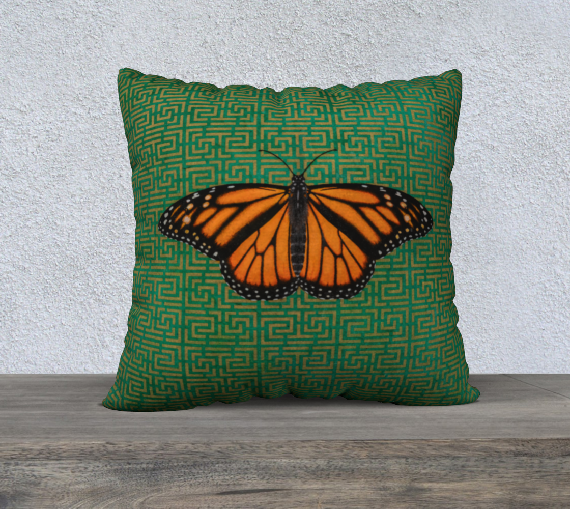 Cushion Cover (22" x 22") Monarch Butterfly
