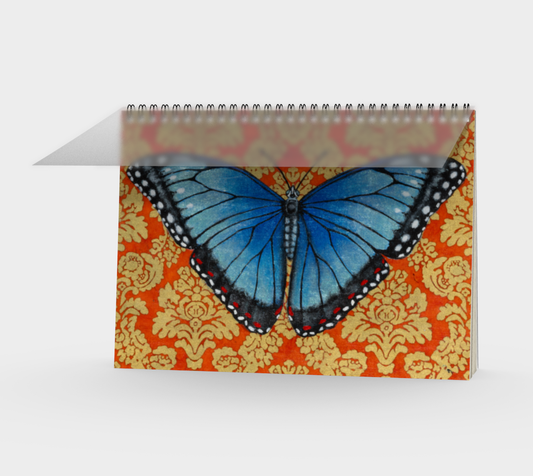 Spiral Notebook (landscape) Blue Morpho Butterfly
