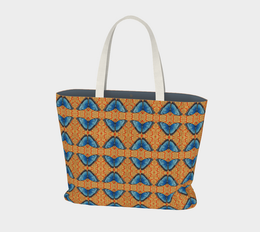 Tote Bag (Large Tote) Blue Morpho Butterfly