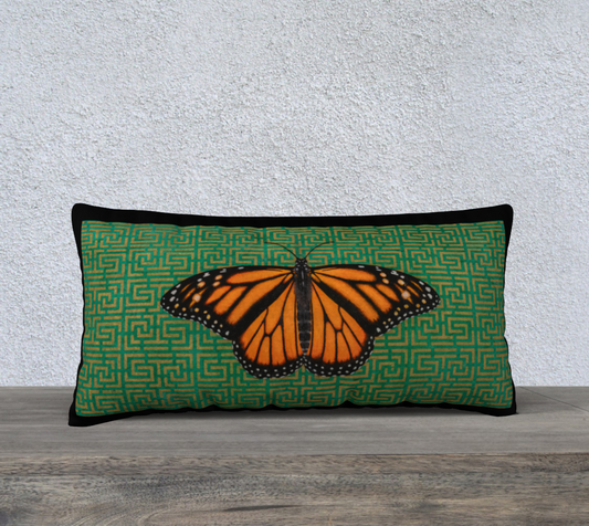 Cushion Cover (24" x 12") Monarch Butterfly Border