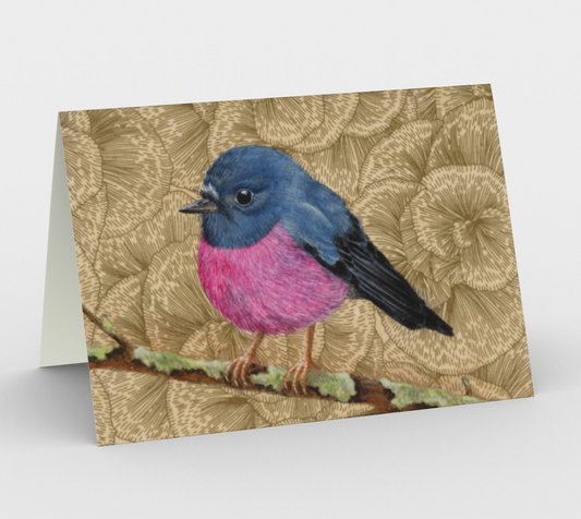 Card (blank inside) - Pink Robin