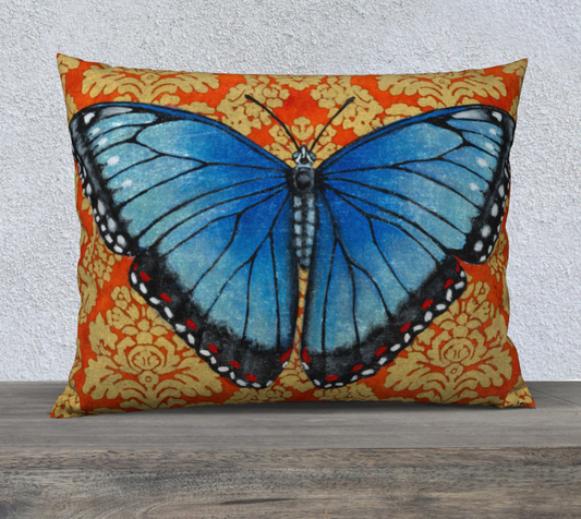 Cushion Cover (26" x 20") Blue Morpho Butterfly