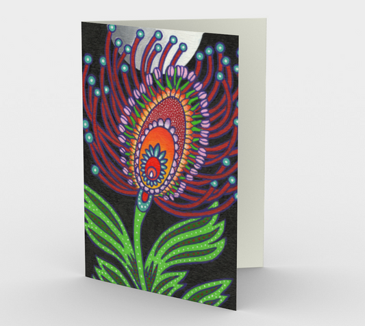 Card (blank inside) - Moon Flower