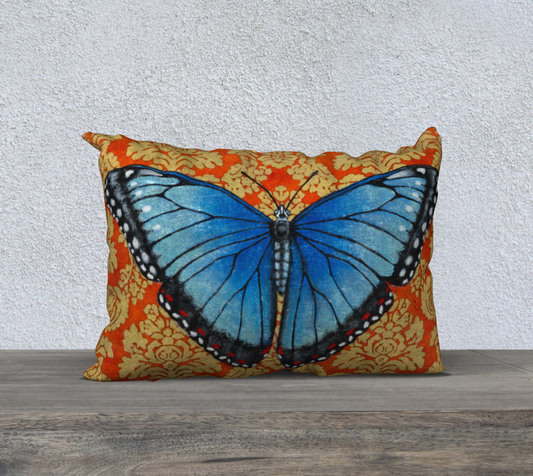 Cushion Cover (20" x 14") Blue Morpho Butterfly