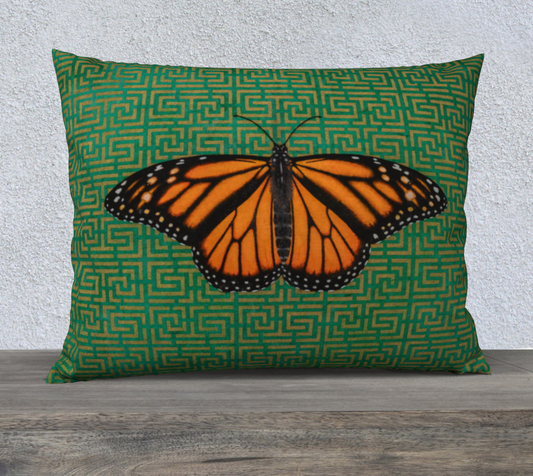 Cushion Cover (26" x 20") Monarch Butterfly