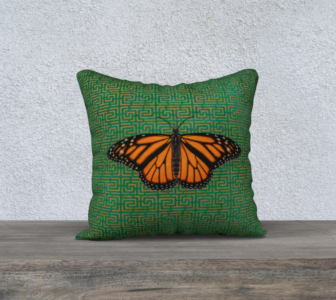 Cushion Cover (18" x 18") Monarch Butterfly