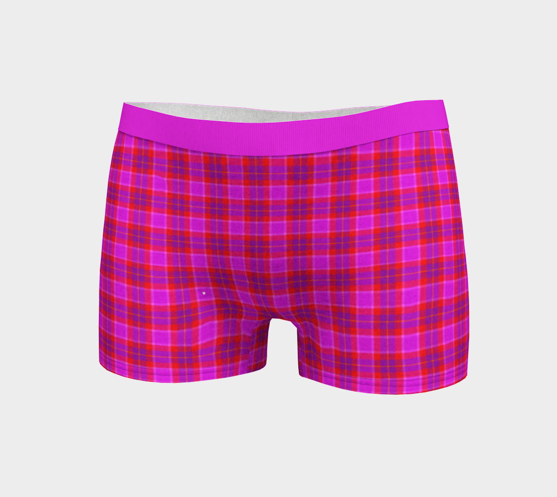 Bootie Shorts - Pink Tartan