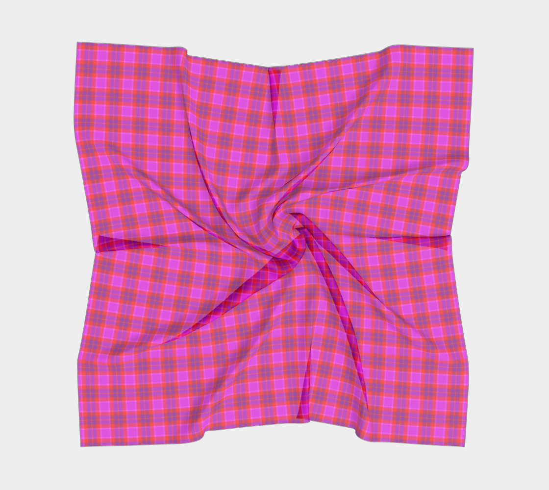 Scarf (square four sizes) Pink Tartan