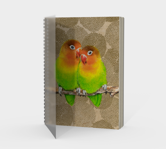 Spiral Notebook (portrait) Lovebirds