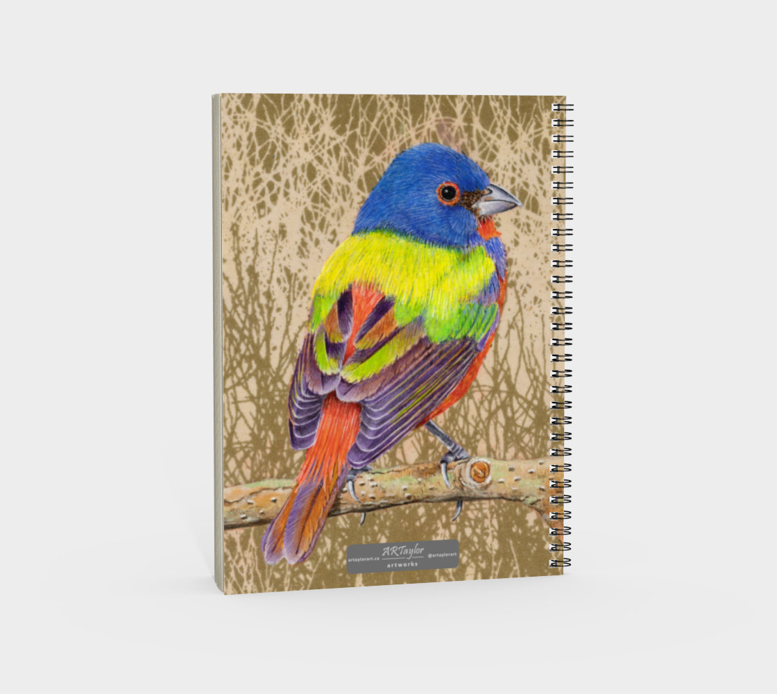 Spiral Notebook (portrait) Painted Bunting