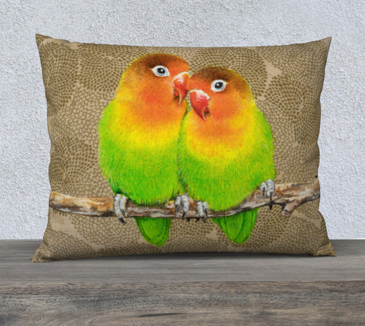 Cushion Cover (26" x 20") Lovebirds