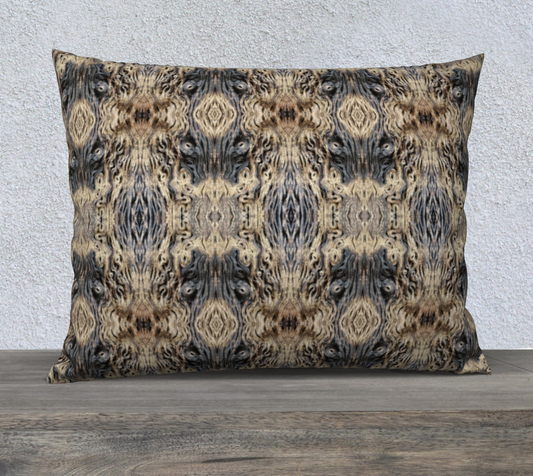 Cushion Cover (26" x 20") Abstract Wood