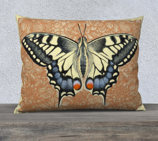 Cushion Cover (26" x 20") Swallowtail Butterfly with Yellow