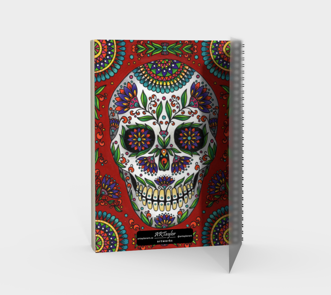 Spiral Notebook (portrait) Red Skull
