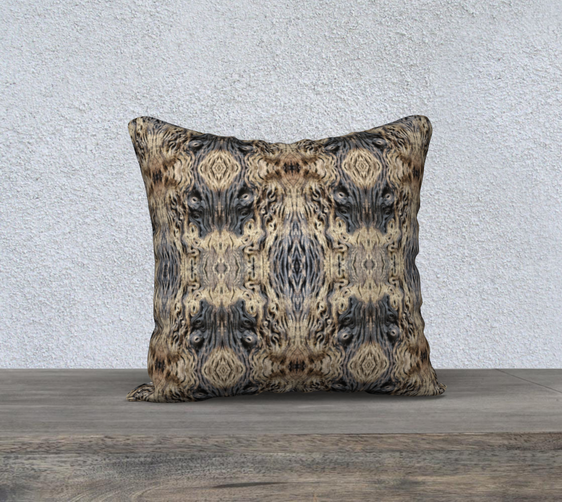Cushion Cover (18" x 18") Abstract Wood