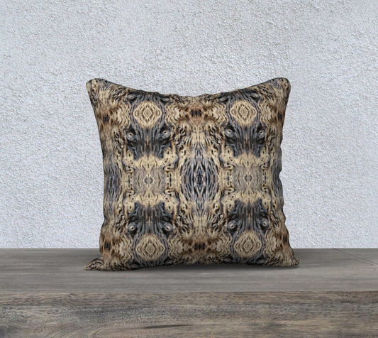 Cushion Cover (18" x 18") Abstract Wood