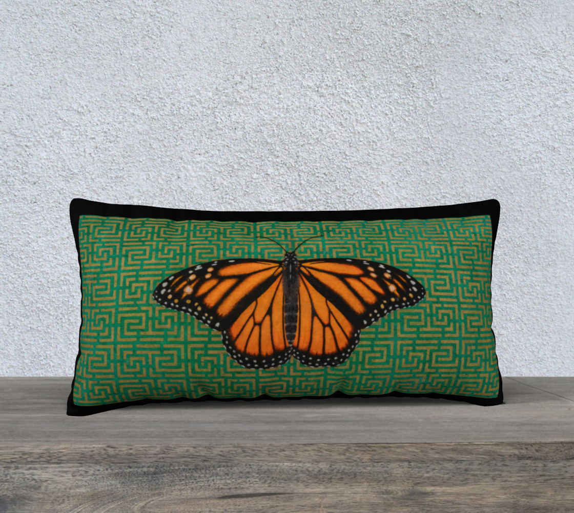 Cushion Cover (24" x 12") Monarch Butterfly Border