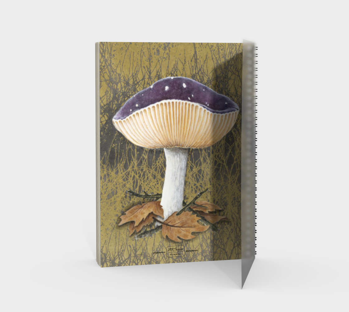 Spiral Notebook (portrait) Purple Mushroom