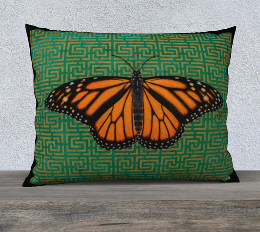 Cushion Cover (26" x 20") Monarch Butterfly Border