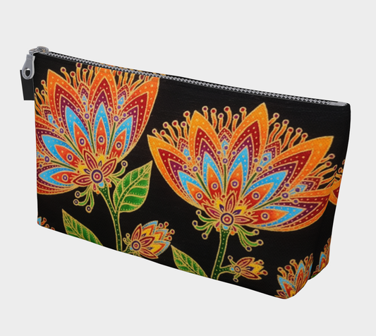 Pouch (fabric - two sizes) Fab Floral on Black