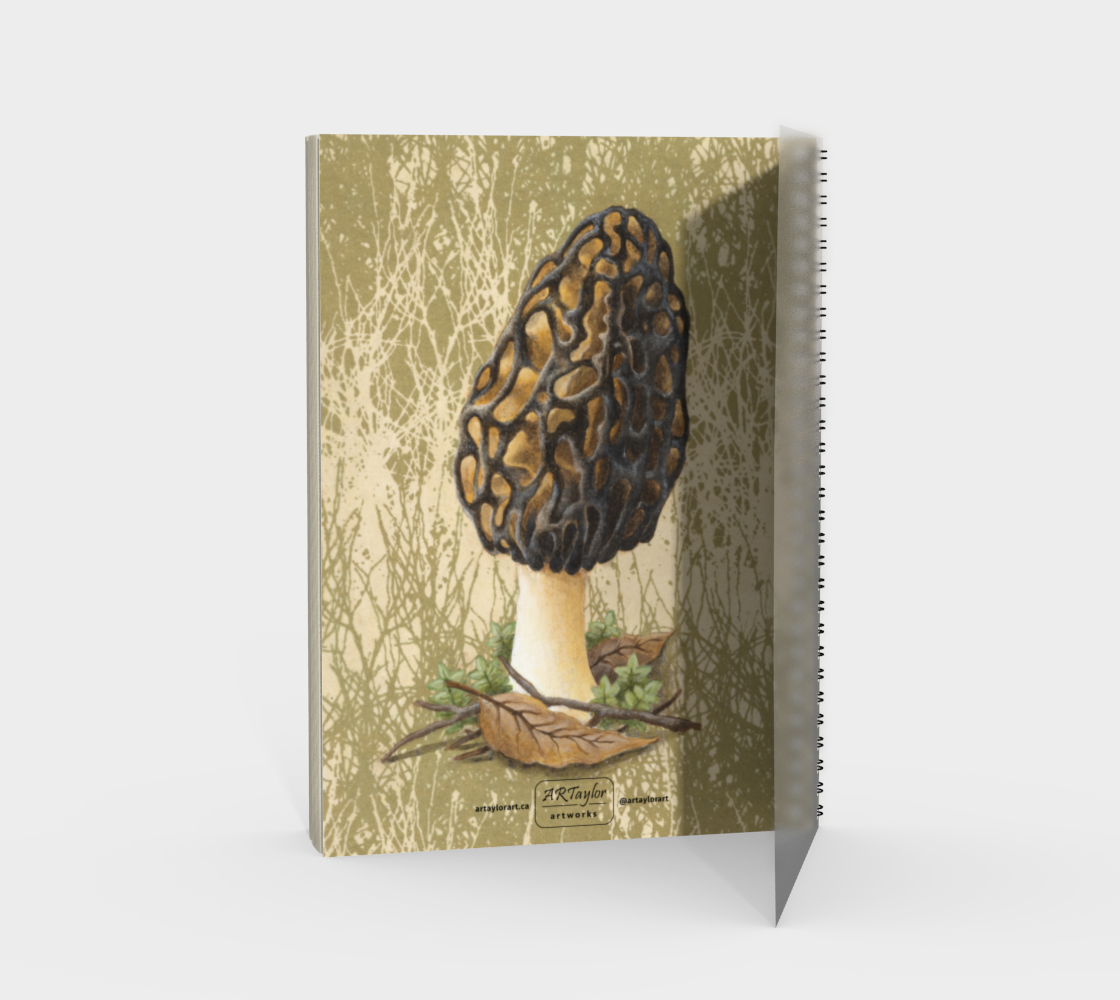 Spiral Notebook (portrait) Morel Mushroom