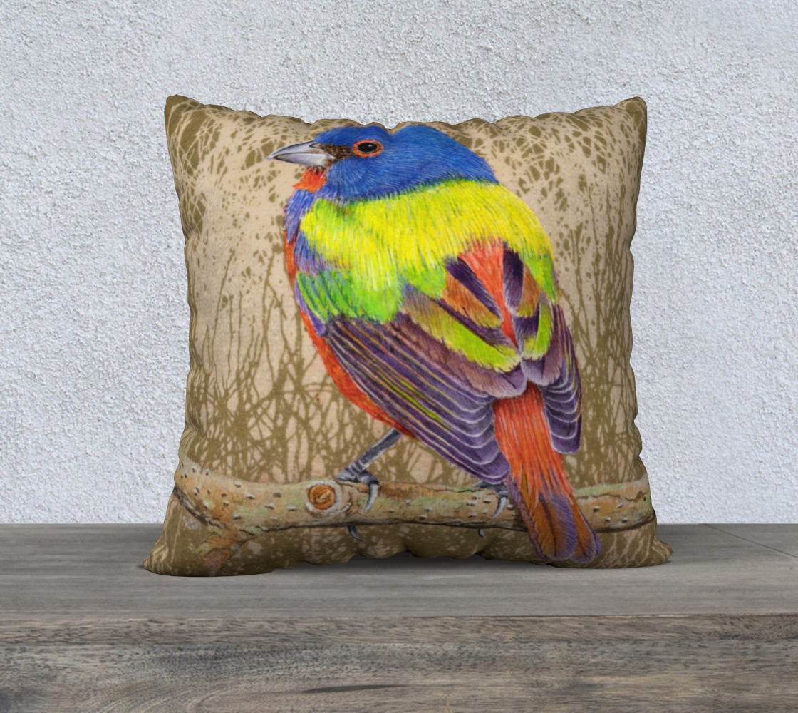Cushion Cover (22" x 22") Painted Bunting