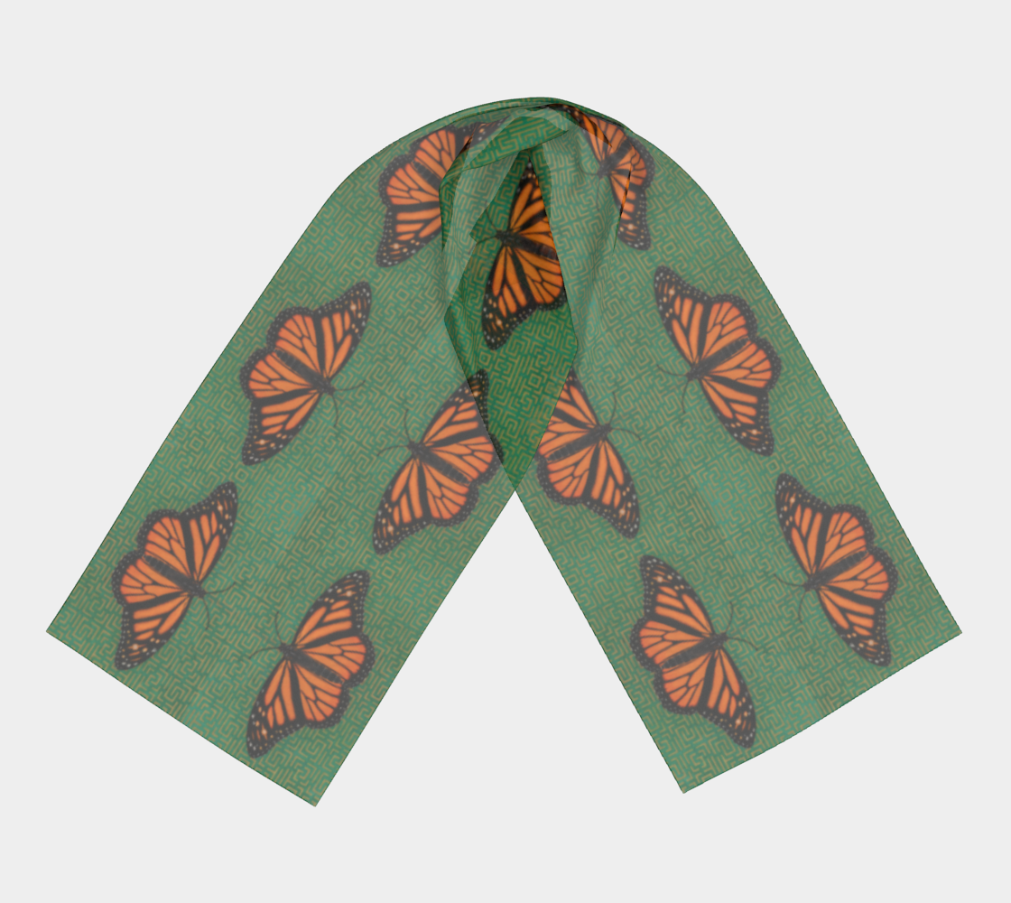 Scarf (two sizes) Monarch Butterfly Double Row