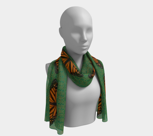 Scarf (two sizes) Monarch Butterfly Double Row