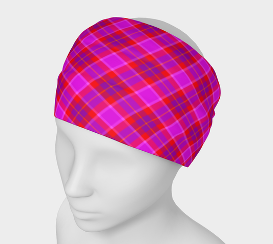 Headband - Pink Tartan ll