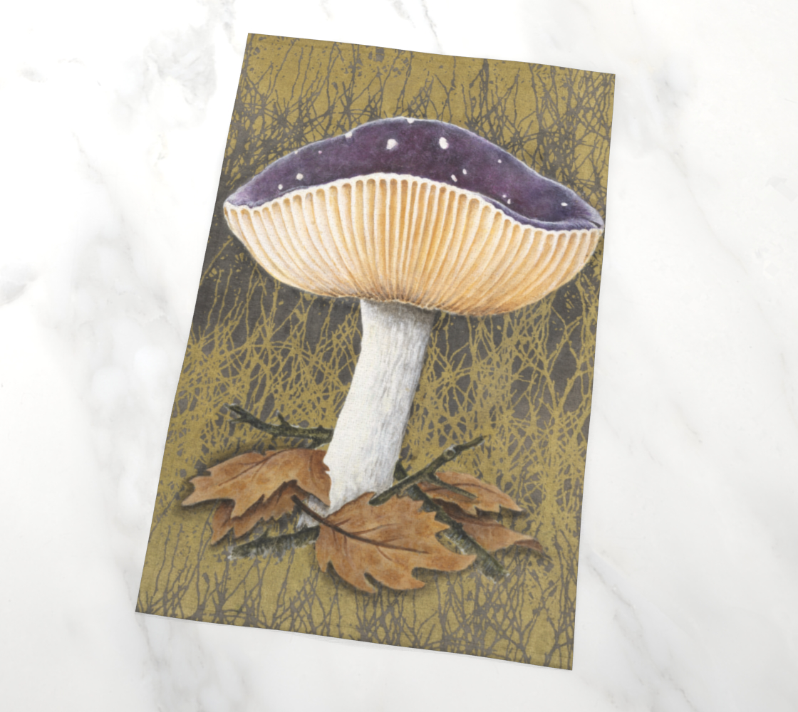 Tea Towel - Purple Mushroom