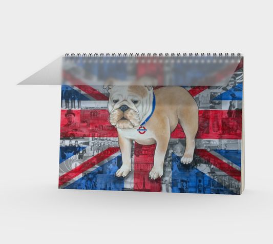 Spiral Notebook (landscape) British Bulldog