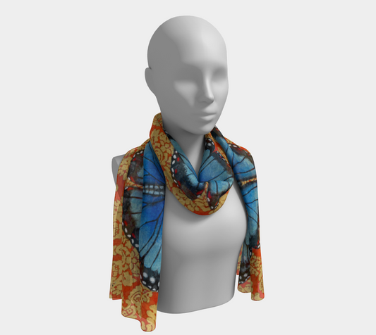 Scarf (two sizes) Blue Morpho Butterfly