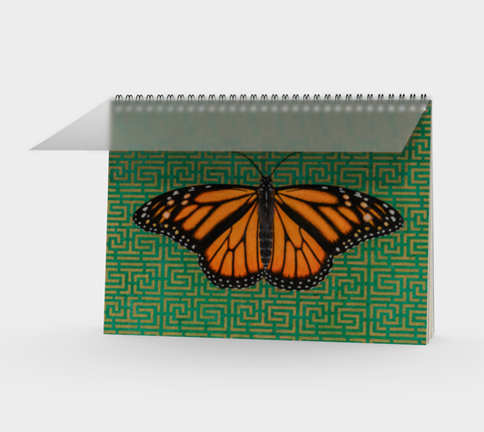 Spiral Notebook (landscape) Monarch Butterfly