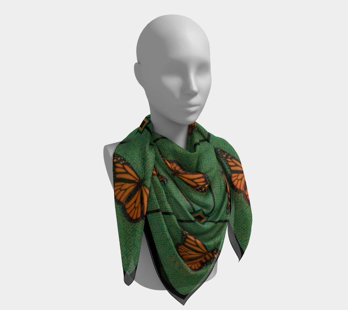 Scarf (square) Monarch Butterfly