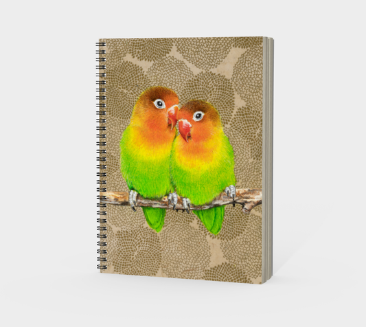 Spiral Notebook (portrait) Lovebirds
